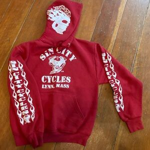 Vintage Sin City Cycle Hoodie Small